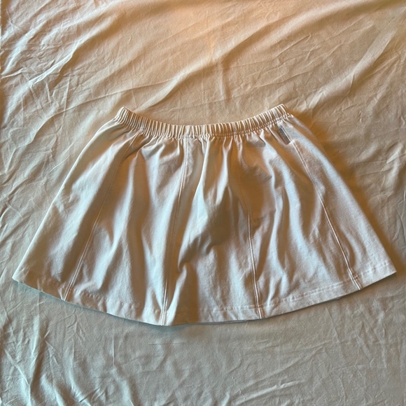 Women's Tennis Skirt "NIKE Dri-Fit" Elastic Waist w/ Drawstring White Medium - Picture 2 of 3